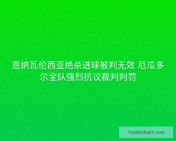 恩纳瓦伦西亚绝杀进球被判无效 厄瓜多尔全队强烈抗议裁判判罚